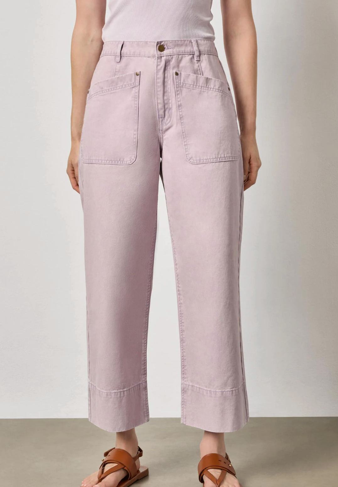 Twill Straight Leg Pant