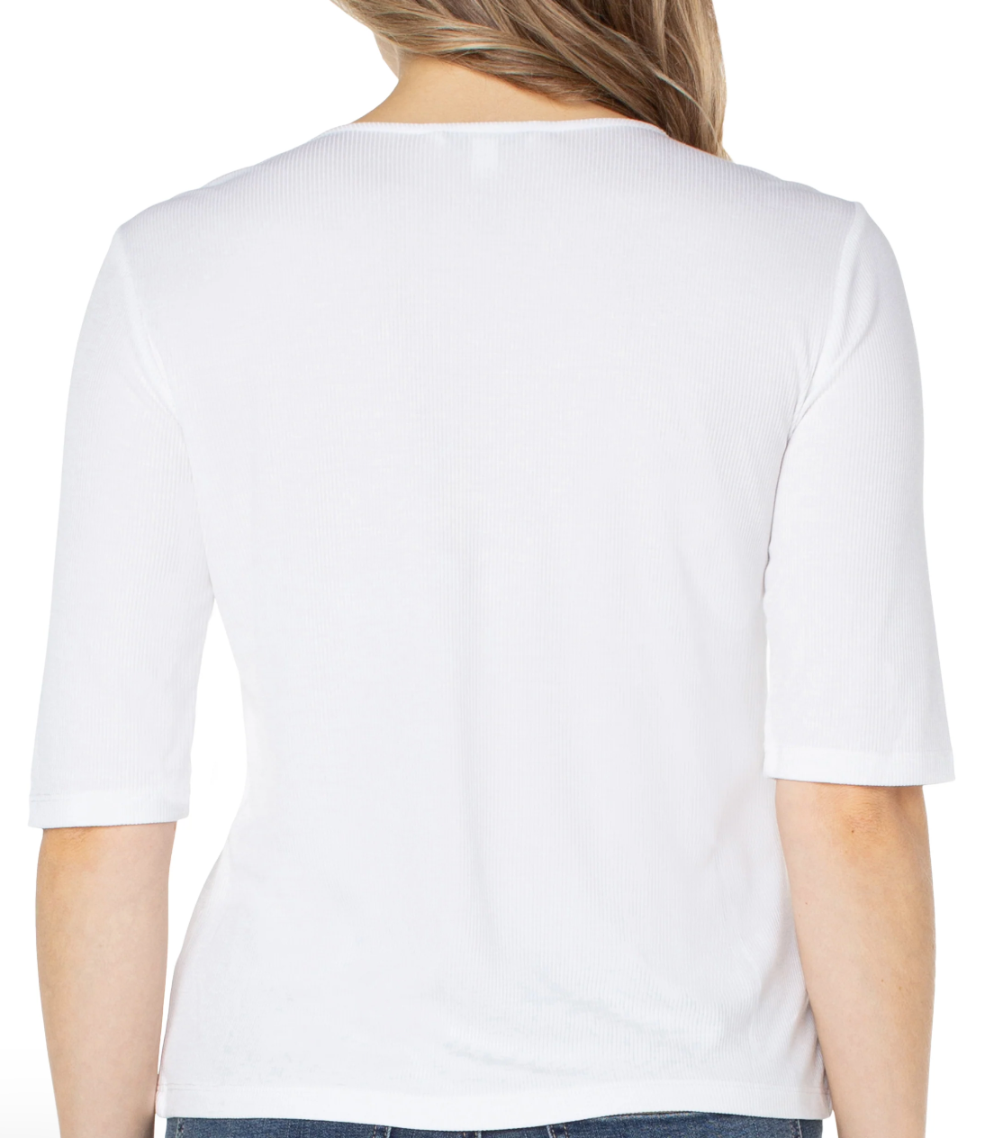 Double Layer V-Neck Rib