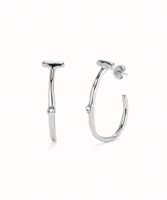 Hoop Earrings w/topaz