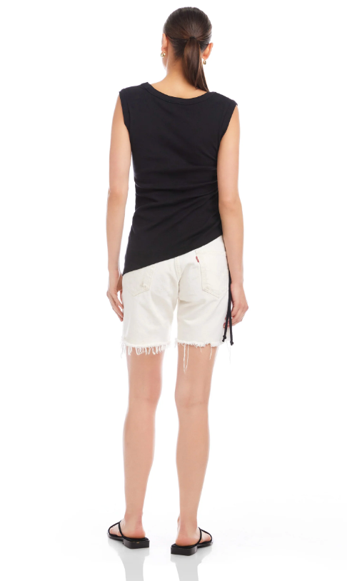 Tia Side-Shirred Tank