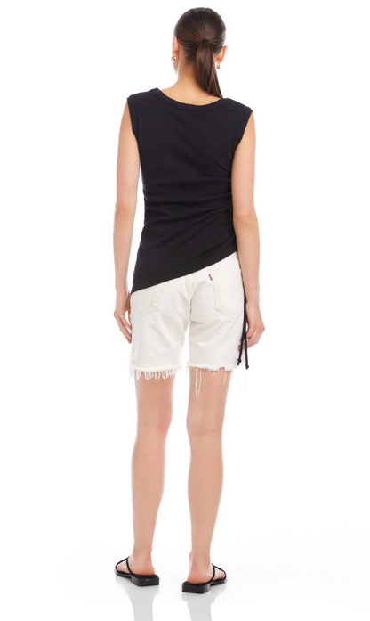 Tia Side-Shirred Tank