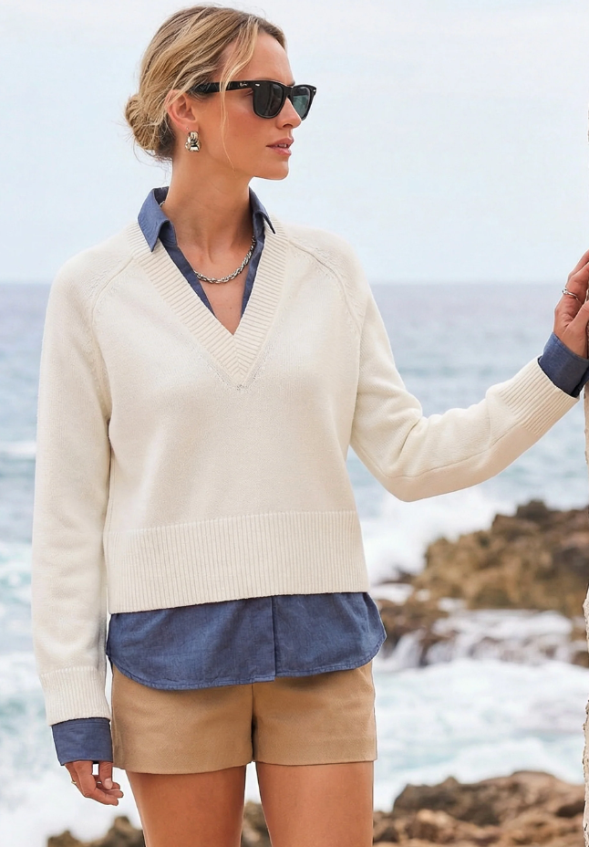 Carrie Mixed Media Sweater