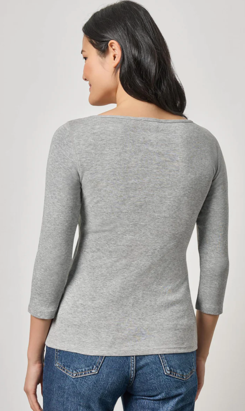 3/4 Sleeve Boatneck