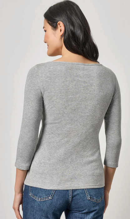 3/4 Sleeve Boatneck