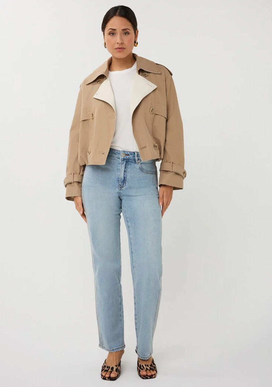 Short Balloon Trench Coat