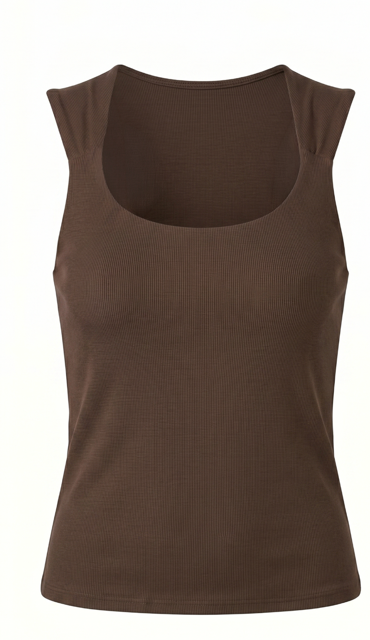 Sleeveless Built in Bra Top