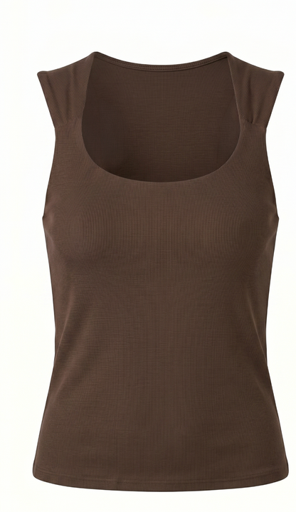 Sleeveless Built in Bra Top
