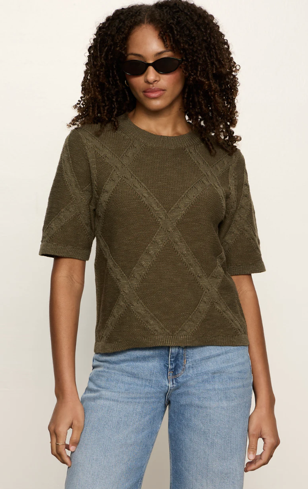 Diamond Stitch Sweater Tee
