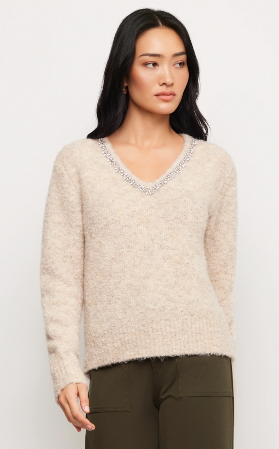 Embellished V-Neck