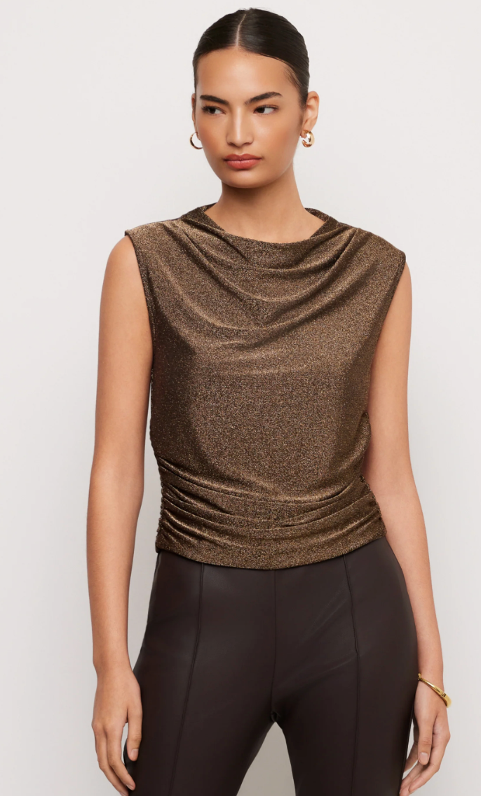 Paige Sleeveless Shirred Top