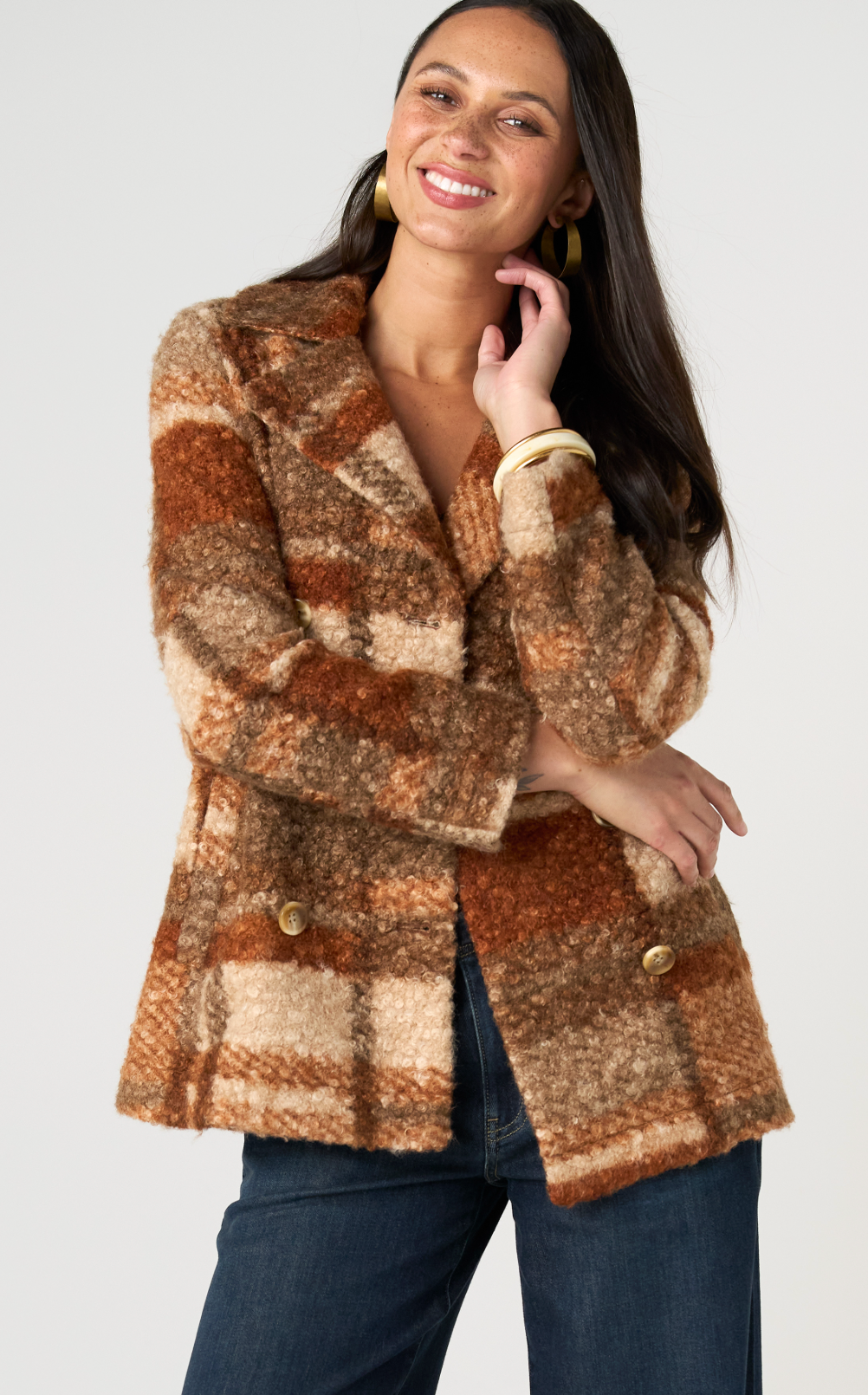 Plaid Peacoat