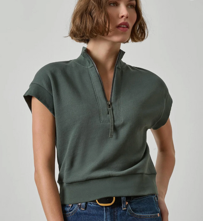 Zip Mock Neck Top