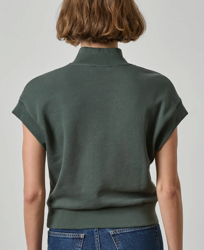 Zip Mock Neck Top