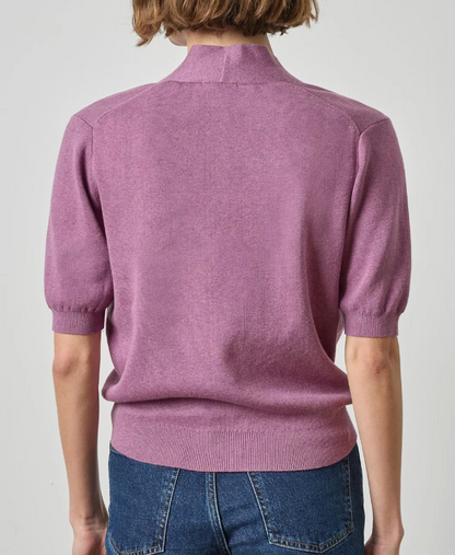 V-Neck Elbow Sleeve Sweater