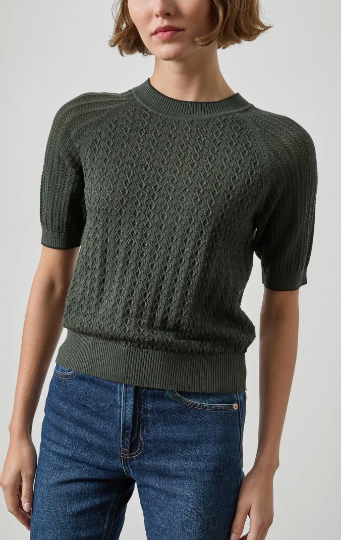 Mixed Stitch Crewneck Sweater