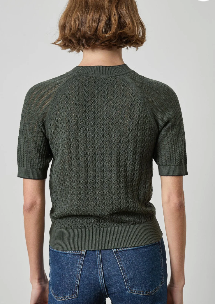 Mixed Stitch Crewneck Sweater