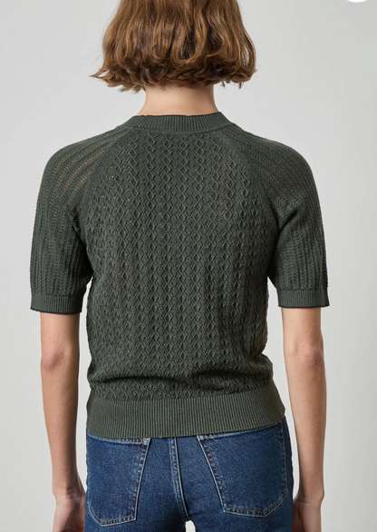 Mixed Stitch Crewneck Sweater