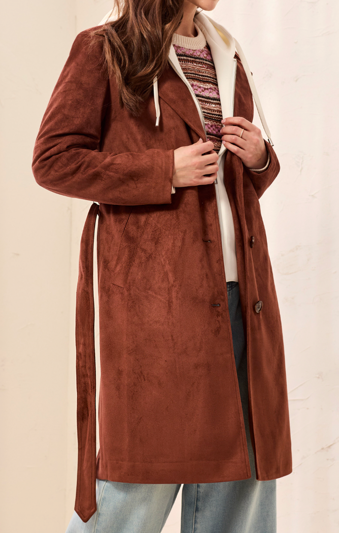 Trench coat w/removable Hood