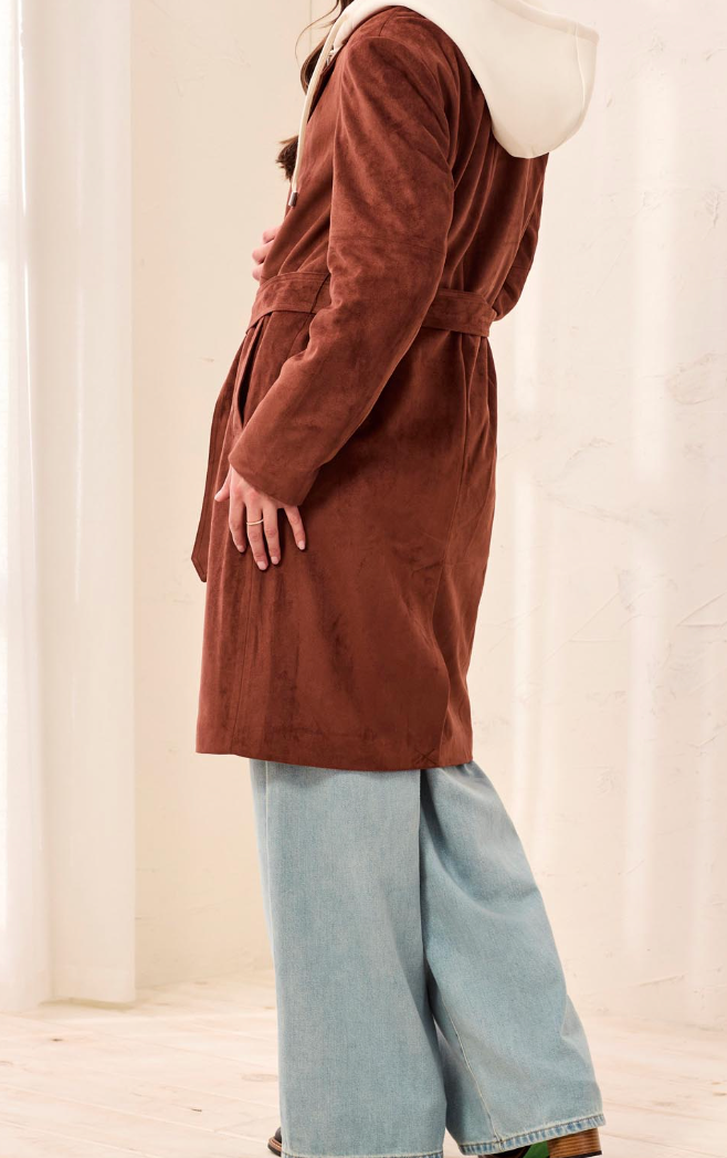Trench coat w/removable Hood