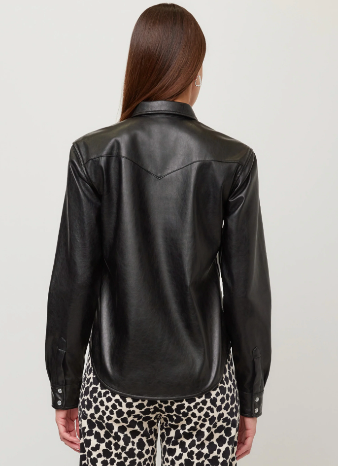 Anna Faux Leather Shirt