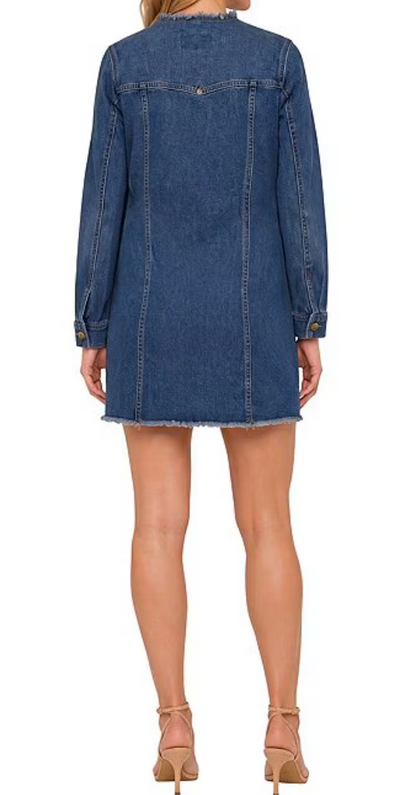 Collarless Trucker Dress