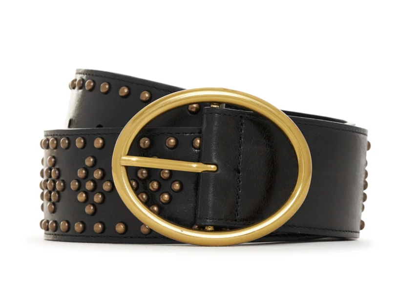 Super Wide Studded Belt