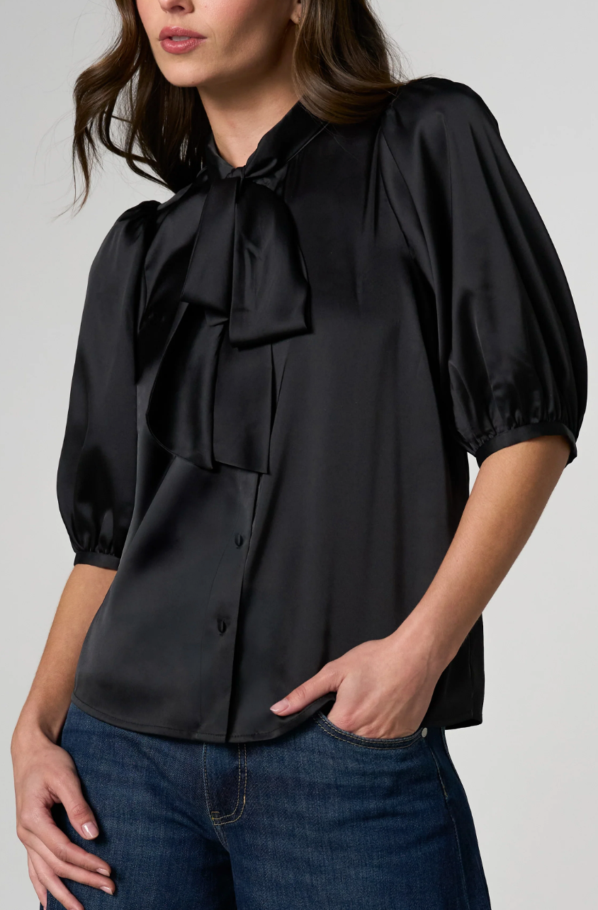 Elbow Length Puff Sleeve w/tie
