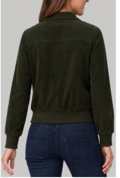 Zip Front Collared Bomber Jacket