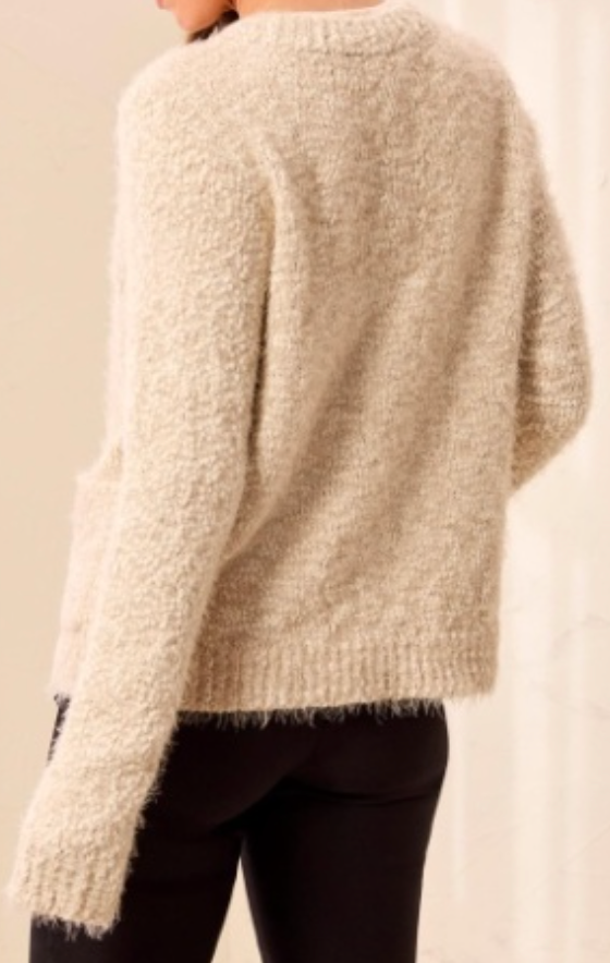 Eyelash Yarn Cardigan