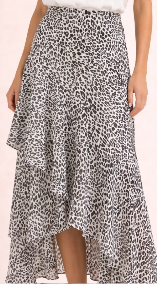 Asymmetrical Leopard Skirt