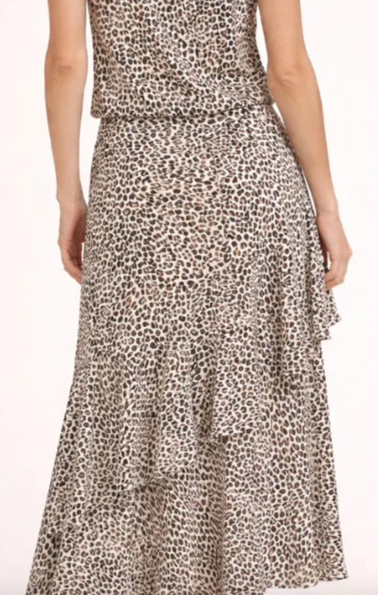 Asymmetrical Leopard Skirt