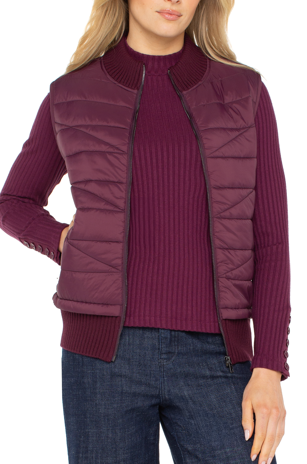 Quilted Sweater Vest