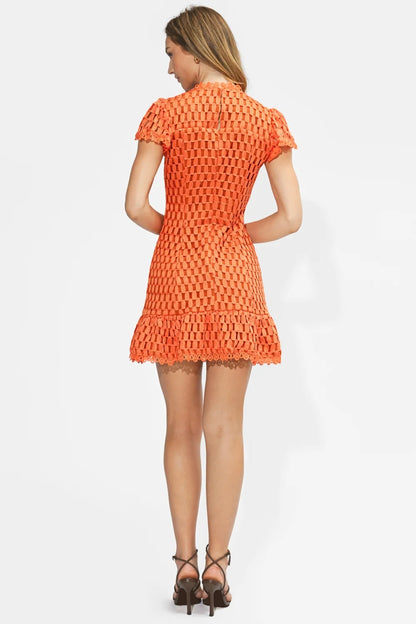 Kayla Flutter Sleeve Mini Dress
