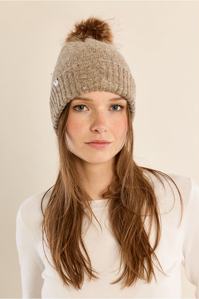 Pom Sequined Hat