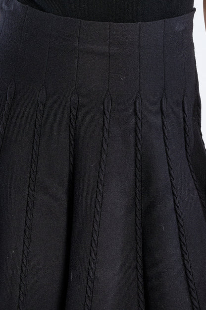 Cable Knit Mini Skirt