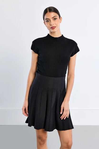 Cable Knit Mini Skirt