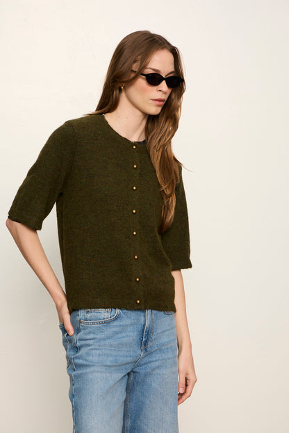 SHORT SLEEVE CARDIGAN