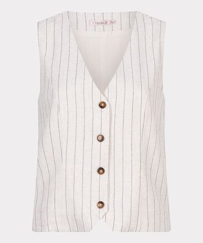 Linen Stripe Vest