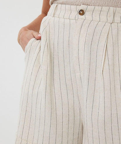 Linen Stripe Shorts