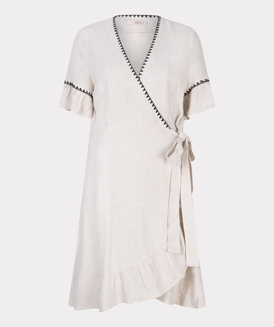 Fancy Stitch Linen Dress