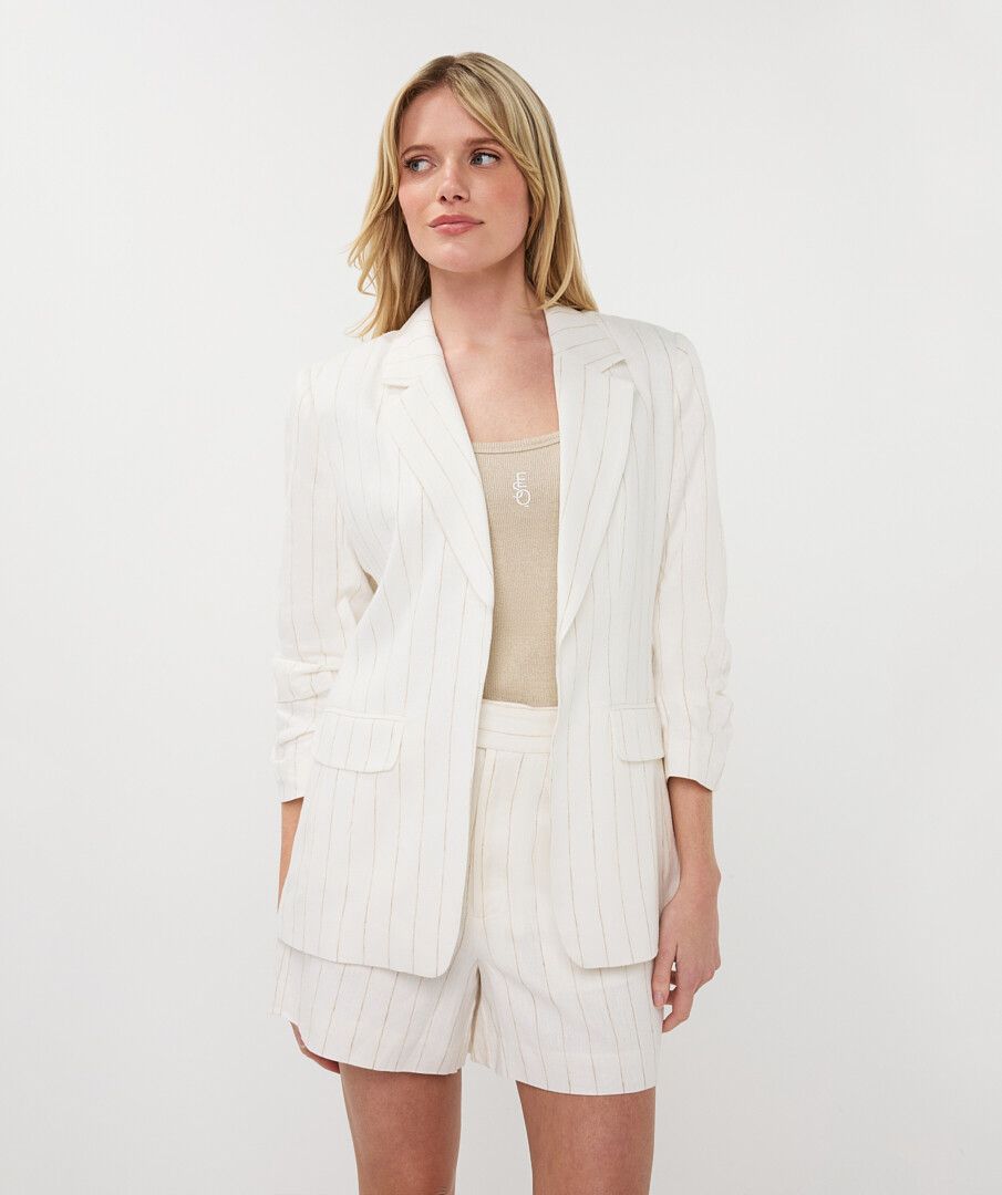 Linen Striped Blazer