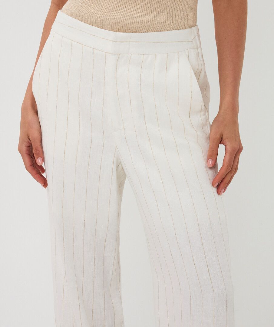 Linen Striped Trousers