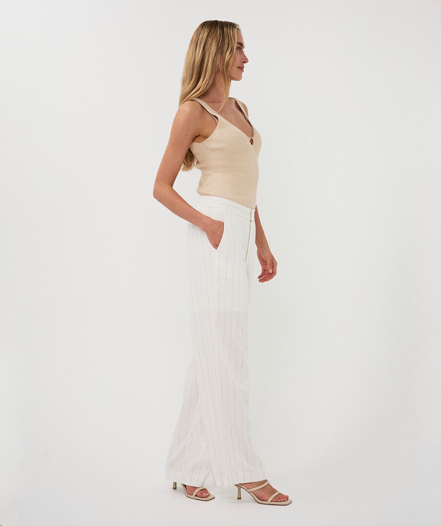 Linen Striped Trousers