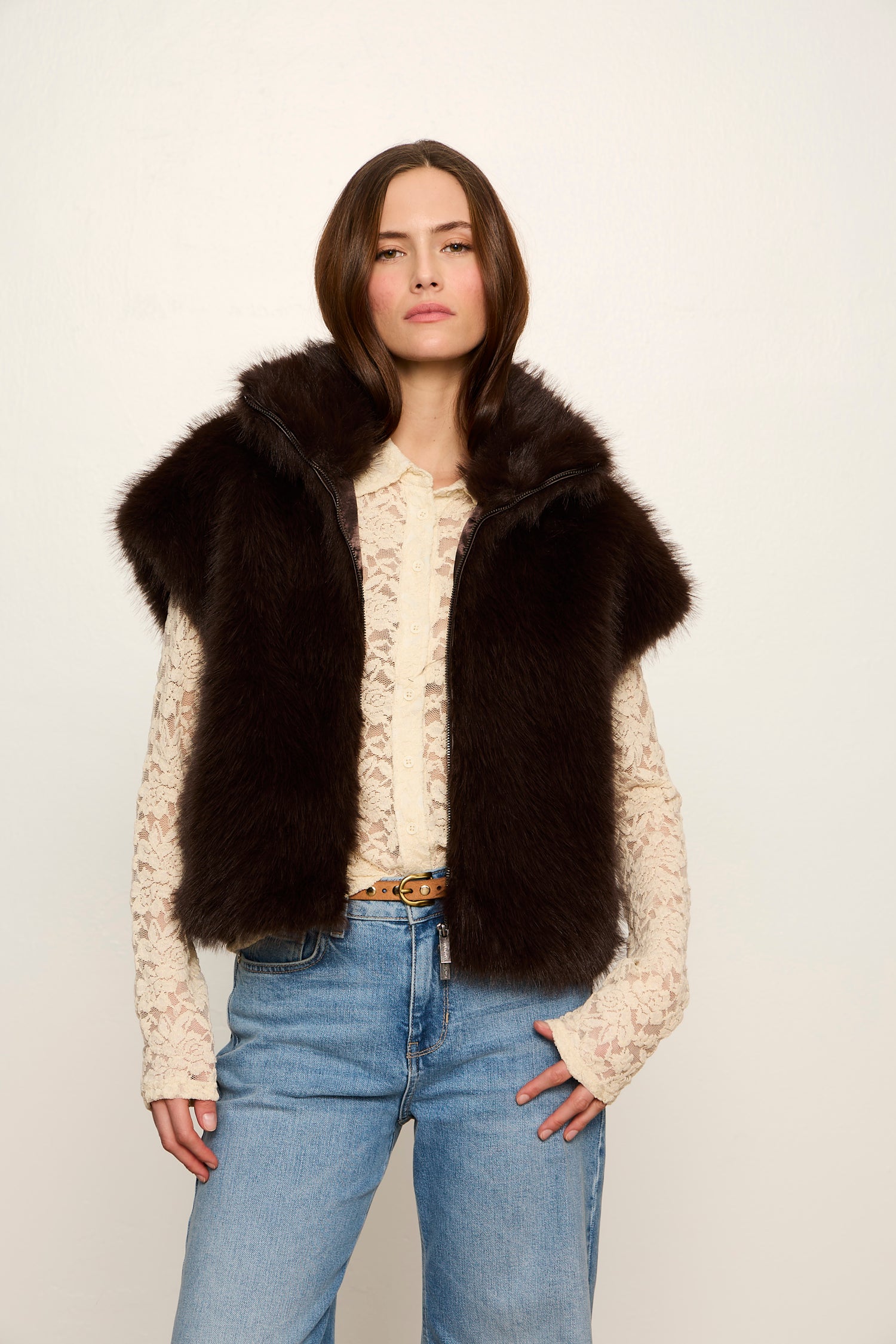 SILKY FUR VEST