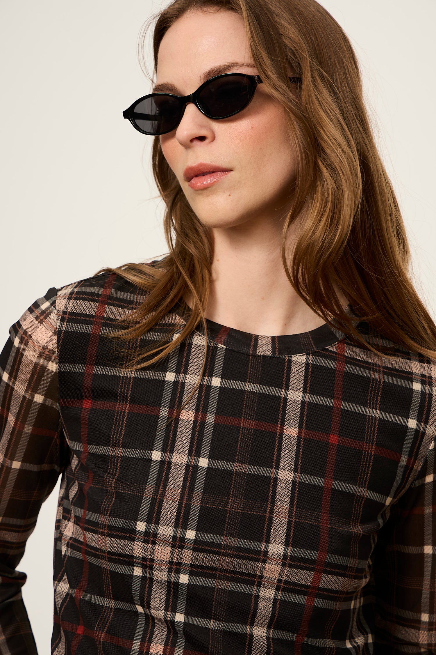 MESH 3/4 SLEEVE TOP