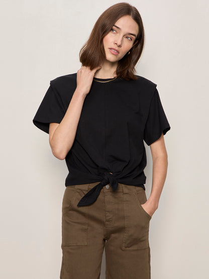 GOOD TO GO TIE FRONT TEE