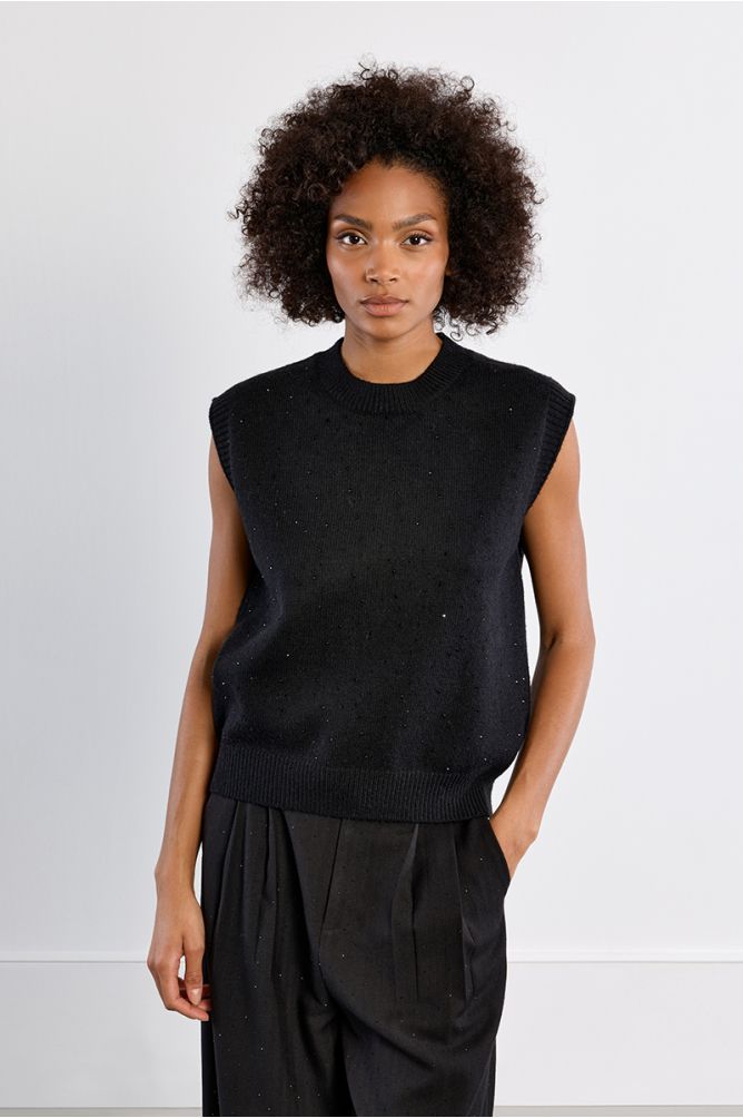 Sparkle Sleeveless Sweater