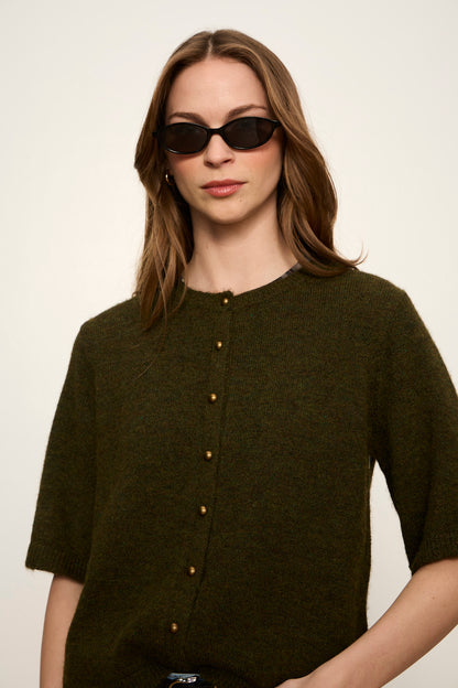 SHORT SLEEVE CARDIGAN