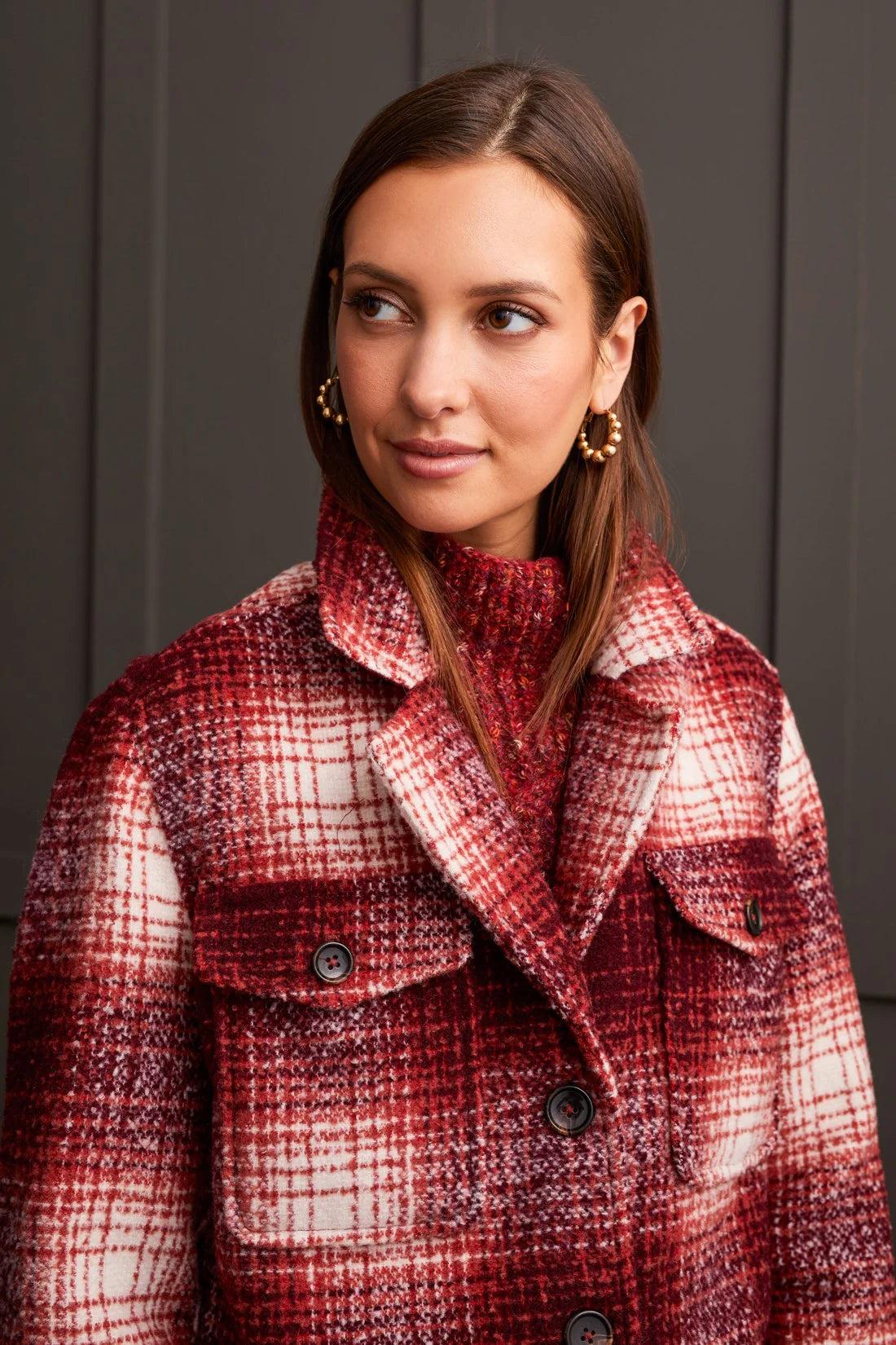 Boucle Plaid Jacket