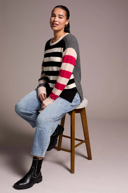 Boatneck Striped Sweater